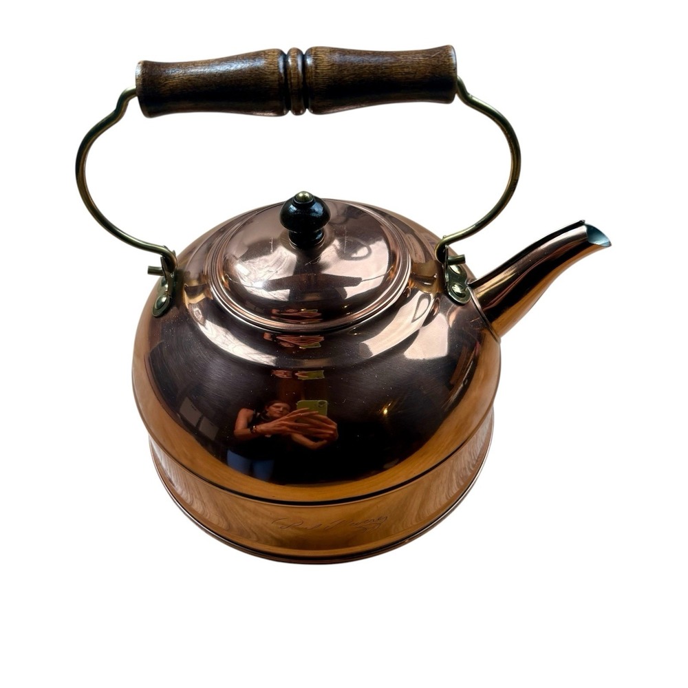 Vintage Revere Ware Solid Copper Tea Kettle 2 Quart 2252-2 Unused NOS Open Box
